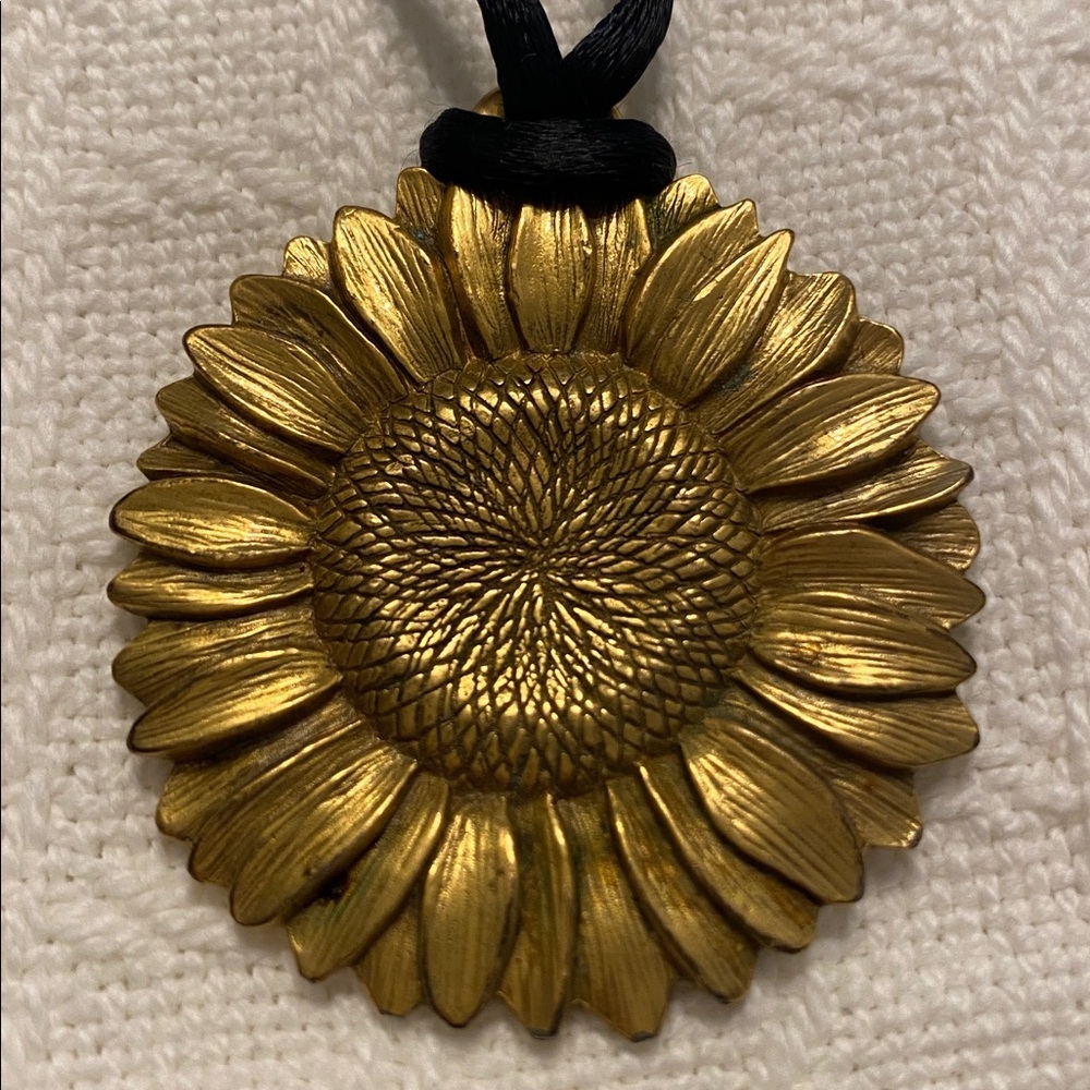 Danforth sunflower pewter necklace